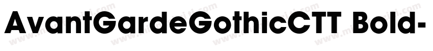AvantGardeGothicCTT Bold字体转换